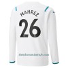 Camiseta de fútbol Manga Larga Manchester City Riyad Mahrez 26 Segunda Equipación 2021/22 - Hombre